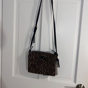 Snake print bag